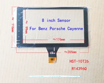 8 pulgadas Táctil Vidrio Pantalla de los Sensores, digitalizadores de Panel Táctil Para radio de Coche PORSCHE Cayenne Benz HST 102T26-R143960 Q 6Pin