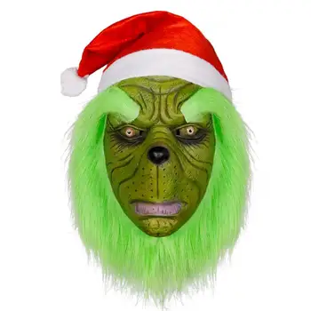 La Navidad Máscara Divertida Grinch Robó Halloween Cosplay Parte De La Decoración De Látex Máscara De Adulto De Disfraces De Terror Para Halloween Seguro No Tóxico