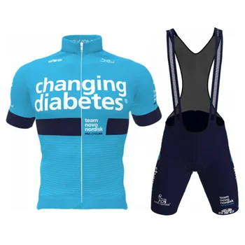 Chang diabetes de verano los hombres de ciclismo jersey de traje de manga corta en bicicleta la ropa maillot de ciclismo carrera de bicicleta, uniformes de ciclismo kit