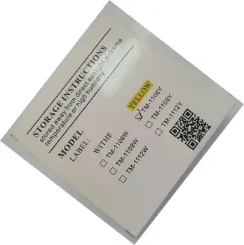 Cintas de Etiquetas de Cassette TM-1106Y(6mm+Amarillo)Para la Cinta del Cable de la Impresora IDENTIFICADOR de la Impresora mk2500,mk1500,mk2100,m-1pro IV,mk2600,m-1pro,m-11