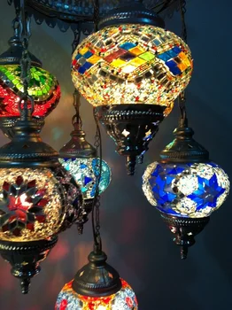 Envío gratis 7 Bola multicolor turco Mosaico Artesanal Araña
