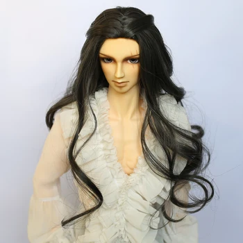 Facotty ofrecer Tío muñeca 1/3 1/4 1/6 BJD SD Largo y rizado negro gris marrón rubio color de pelo de muñeca