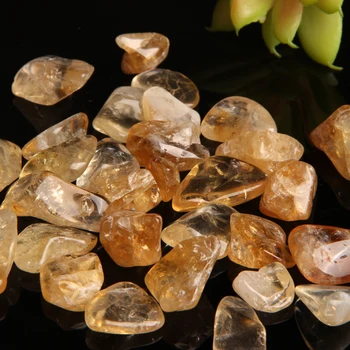 Gran Tamaño Natural Citrino Piedra de Cristal de Roca Pulida Muestra de Grava de Piedra y Minerales Para el Jardín Tanque de Peces Decoración del Hogar