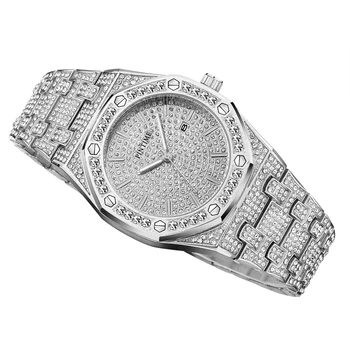 Creativo Relojes para Hombre de la Marca Superior de Lujo Helado Fuera de Reloj de los Hombres de Diamantes Pulsera de Cuarzo Reloj Masculino Reloj relogio masculino reloj hombre
