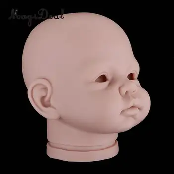 22inch Renacer de la Cabeza Sculpt de Simulación de la Muñeca del Bebé Recién nacido de la Cabeza de Molde Sin pintar Personalizado Partes del Cuerpo Accesorio