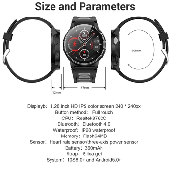 Recién L6 IP68 Impermeable Inteligente Reloj de Deporte de Fitness Tracker Monitor de Ritmo Cardíaco Smart Whatch Hombres Mujeres Reloj Inteligente de Fitness Tracker