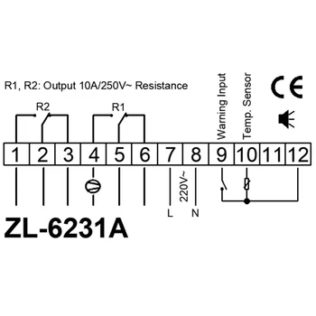 LILYTECH ZL-6231A, Incubadora de Controlador de Termostato con Temporizador Multifuncional
