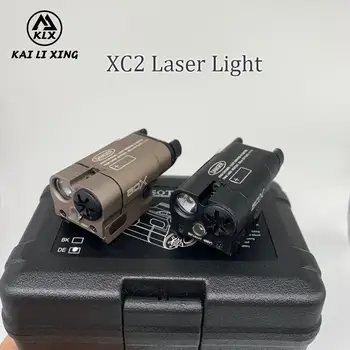 XC2 de Luz Láser Compacta Pistola de la Linterna Con el Punto Rojo del Láser Táctico MINI LED de Luz Blanca de 200 Lúmenes de Airsoft Flashligh
