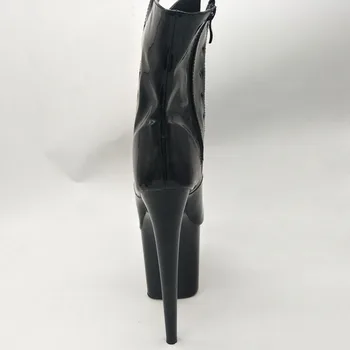 LAIJIANJINXIA Estilo Sexy de caballero de 8 pulgadas de Tacón Alto Botas de Tobillo Adecuado Mujer Otoño Invierno Zapatos de 20 cm de pole dancing Botas