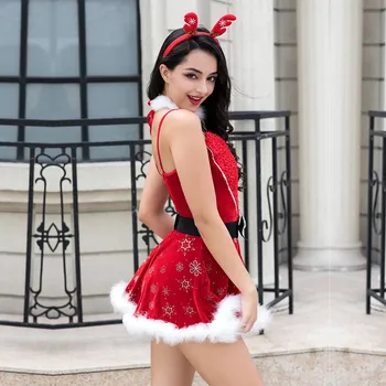 Miss Traje De Santa Claus De Navidad Traje Sexy Festival De Cosplay Para El Desgaste Del Partido De Rendimiento De Baile Vestidos De Ropa De Navidad