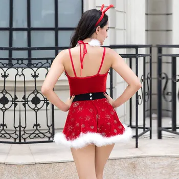 Miss Traje De Santa Claus De Navidad Traje Sexy Festival De Cosplay Para El Desgaste Del Partido De Rendimiento De Baile Vestidos De Ropa De Navidad