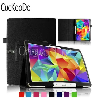 CucKooDo Delgado Plegable Cubierta de la caja para Samsung Galaxy Tab S 10.5 Pulgadas T800 Tablet Android (Con Tapa Inteligente Auto de la Estela / del Sueño)