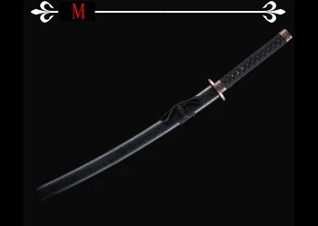 Japonés hecho a mano katana dragón negro tsuba afilado real espada samurai 1045carbon de acero Dragón de la Guardia