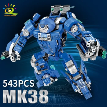 JUGUETES 543pcs Héroe Hombre mecha Bloque de Construcción Compatible con Armadura Mech Robot Figura Ladrillos para Niños