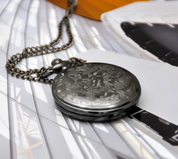 Dial:45mm Romano de pantalla de regalo reloj de bolsillo antiguo de la superficie de oro Collar steampunk envío Gratis