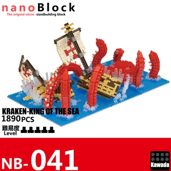 Kawada Nanoblock NB-041 Rey Kraken De La Mar Bloques de Construcción 1890 Piezas de la Marca Nuevo Reto Creativo de la Arquitectura de los Juguetes