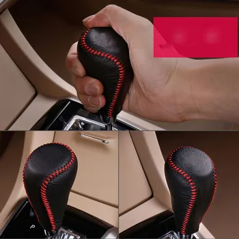 Coche de Estilo de la Cubierta de Cuero de cambios Automática de la Cabeza de la palanca de cambios palanca de Cambio de Collares de Caso Para el Toyota Corolla RAV4-2019