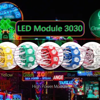 20PCS Módulo LED de la Publicidad de la Luz de SMD 3030 5W Impermeable Brillante estupenda de la muestra del Led Bombillas al aire libre del blanco led luz de tira de la Cadena