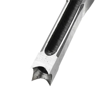 6mm-16mm Carpintería Orificio Cuadrado de Giro de la broca del Taladro de la Plaza de la Barrena de Perforación Cajeado de Cincel de Mano de Madera de la Herramienta