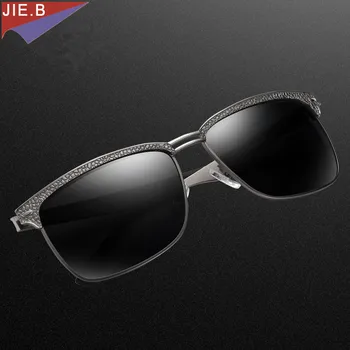 2017 Nuevos Hombres de la Moda UV400 Polarizado recubrimiento de Gafas de sol de los hombres de Conducción Espejos oculos de Gafas de Gafas de Sol para