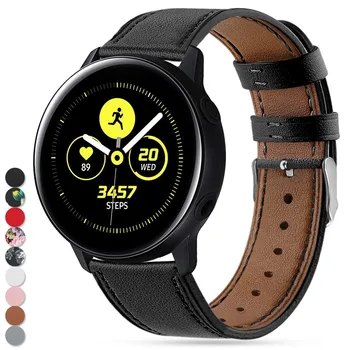 EiEuuk Accesorio de Cuero Genuino de Reemplazo de la Banda de Reloj de Pulsera de la Correa de Muñeca para Samsung Galaxy Active 40mm Smartwatch