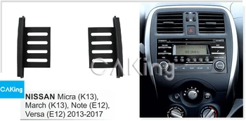 La Fascia Radio Panel para Nissan Micra (K13), Marzo (K13), Nota (E12), Versa (E12) 2013-2017 Dash Kit de Ajuste Salpicadero Cara de la Placa de Adaptador de