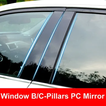 Coche Estilo Exterior de la PC Espejo de la Ventana B/C-Pilares de la Moldura de Cubierta Recorte Pegatina de color Negro Brillante, Para BMW X1 X3 X5 1-2-3-5 de la Serie GT