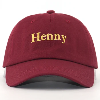 Henny gorra de béisbol de la carta de bordado snapback sombrero de los deportes de los hombres de las mujeres de moda casual papá sombreros para viajar