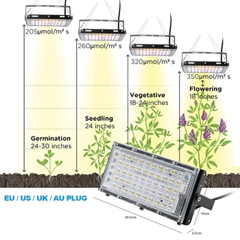 Crecen la Luz 800W Fito Lámparas Para las Plantas 3500K 5500K Led Con IR UV Crecer Carpa de la luz Solar Led Hidropónico Phytolamp Para la Planta de la Tienda