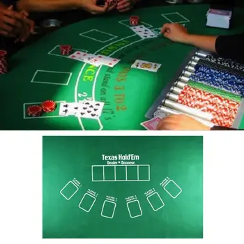TX Hold'em Mantel 21 Puntos Dados Estera de Tabla del Casino Fiesta de la Familia Juego de Poker K1KD