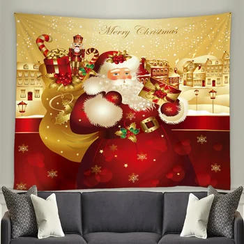 La navidad Tapiz de la Pared Colgante del Árbol de Navidad Decoración del Hogar de Navidad de Regalo de Santa Claus la Impresión 3d de Tapices de Gran Tamaño