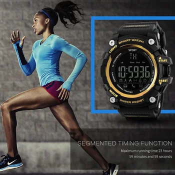 LOKMAT MK16 Reloj Inteligente Hombres Mujeres Watch EL Luminoso Deportes BT Smartwatch de la Actividad de Fitness Tracker reloj de Pulsera para Android / iOS