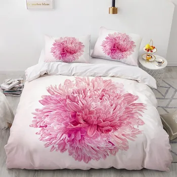 3D Pink ropa de Cama de Diseño Personalizado Moderna funda de Edredón de Conjuntos de Gris Ropa de Cama, la Almohada se Desliza Rey y Reina cama Individual de Tamaño Completo 180*200cm