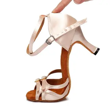HROYL de las Nuevas mujeres de baile latino zapatos de tacones de tiras salón de baile zapatos de baile suave y cómodo inferior sexy pole zapatos de baile de tango