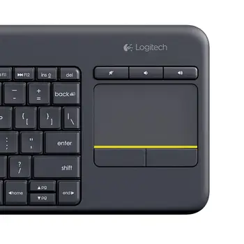 Logitech K400 Plus Inalámbrico Teclado Táctil de 3,5 pulgadas, panel táctil para PC Portátil Android Smart TV HTPC Portátil de 84 teclas del Teclado