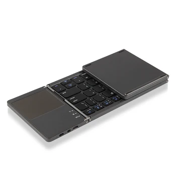 El doble plegable de Bluetooth inalámbrico de Teclado Para Samsung Galaxy Tab UN 8.0 SM T350 T355 T380 T385 P350 Tablet TouchPad keyboard caso