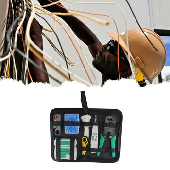 RJ45 alicates Portátil de la Red LAN de la Herramienta de Reparación Kit Probador de Cable Y de Alicates Crimp Crimpadora de la Abrazadera
