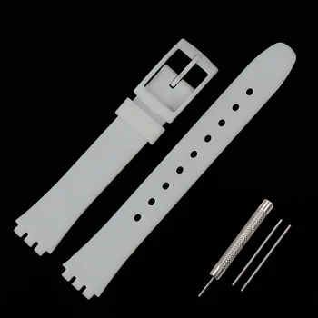 12 mm correa de silicona para los relojes Swatch, de los niños y de las mujeres pulseras, a prueba de agua reloj de correa de accesorios de la banda de reloj