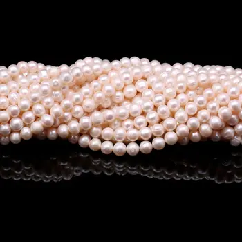 De agua dulce Natural de la perla perlas de alta calidad 36 cm ronda suelta perlas de BRICOLAJE de damas del collar de la pulsera de 9-10mm