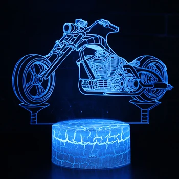 El espíritu de la Venganza de la Motocicleta tema 3D Lámpara de luz de noche LED 7 Colores Cambio de Toque de Humor de la Lámpara de regalo de Navidad Dropshippping