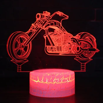 El espíritu de la Venganza de la Motocicleta tema 3D Lámpara de luz de noche LED 7 Colores Cambio de Toque de Humor de la Lámpara de regalo de Navidad Dropshippping
