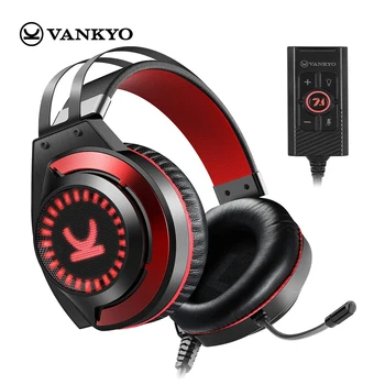 VANKYO Gaming Headset CMG7000MQ Auténtica 7.1 Estéreo con Cable de Juegos de Auriculares con Cancelación de Ruido Micrófono Almohadillas de Espuma de Memoria