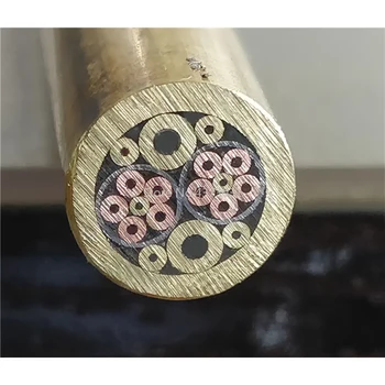 8mm Mosaic pin Remaches para cuchillo el tornillo de la manija de latón Mosaicos Remaches de clavo de tubo de acero de Más de diseño exquisito estilo de longitud de 9 cm #P27