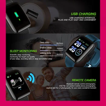 Smart Watch Hombres Smartwatch de las Mujeres de la Presión Arterial Monitor de Ritmo Cardíaco Impermeable de los Relojes Inteligentes Deporte Para Android IOS Dropshipping