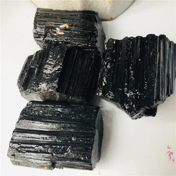 Natural Turmalina Negra De Cristal De Piedra En Bruto De Roca Mineral Espécimen Piedra De Curación Decoración Del Hogar