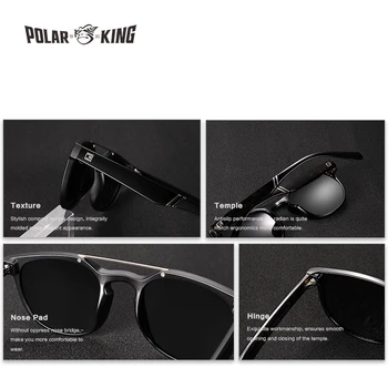 POLARKING la Marca de Moda Polarizado de los Hombres de Doble Puente de las Gafas de sol Oculos de sol de los Hombres de Conducción Gafas de Sol de Tonos de Gafas Para los Viajes
