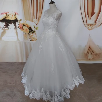 ZJ9128 2019 2020 nuevo estilo de la moda Blanco Marfil Vestidos de Novia para las novias más tamaño maxi formal de novia con encaje edge