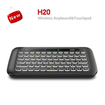 H20 táctil de doble cara mini teclado inalámbrico Completo de la pantalla del panel táctil de 3 protagonizaron luz de fondo ajustable Auto-rotación