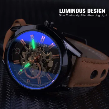 Forsining 2017 Deporte Casual De La Serie Impermeable Automático De Los Hombres Reloj De Pulsera De La Marca Superior De Lujo Mecánico Militar Relojes Esqueleto