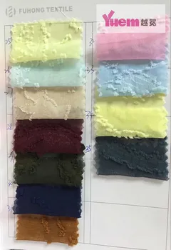 Estéreo de Recorte de la Camisa Falda de Estampado Jacquard de Agotamiento de la Impresión en Offset de Corte Chiffon Exportado A Japón y Corea del Sur